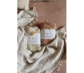 Hooded baby towel - nude - Little Otja