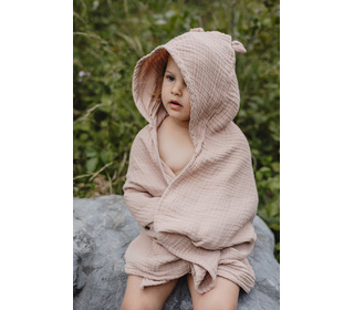 Hooded baby towel - almond - Little Otja