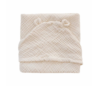 Hooded baby towel - nude - Little Otja