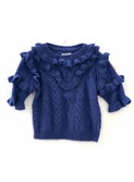 Ruffle sweater Dark blue │Longlivethequeen