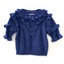 Ruffle sweater Dark blue │Longlivethequeen