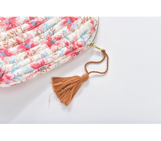 Pouch Teiki - raspberry flowers - Louise Misha