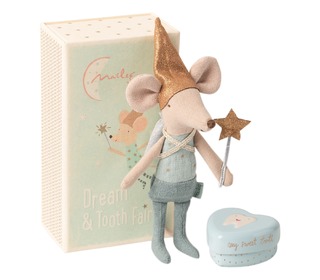 Mouse, Tooth Fairy in box, boy & metal heart - Maileg