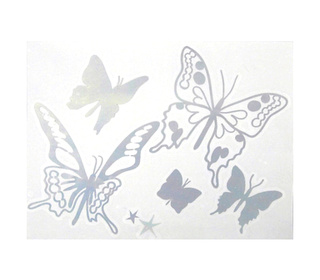 muurstickers papillon gris metalic│Mimi'lou