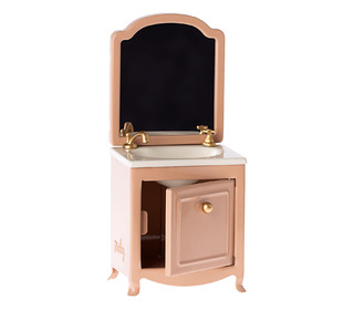 Sink dresser w. mirror, mouse - dark powder - Maileg