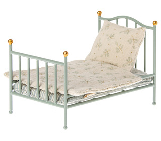 Vintage bed, mouse - mint - Maileg