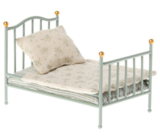 Vintage bed, mouse - mint - Maileg