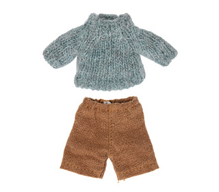 Knitted sweater and pants for big brother - Maileg
