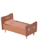 Wooden bed, teddy mom - rose