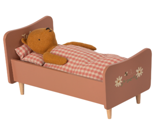 Wooden bed, teddy mom - rose - Maileg Wooden bed, teddy mom - rose - Maileg