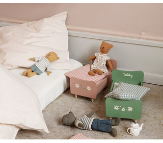 Wooden bed, teddy mom - rose - Maileg Wooden bed, teddy mom - rose - Maileg