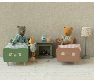 Wooden bed, teddy mom - rose - Maileg Wooden bed, teddy mom - rose - Maileg