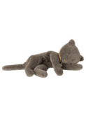 Sleeping kitten plush, medium - grey
