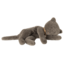 Sleeping kitten plush, medium - grey - Maileg