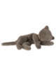 Sleeping kitten plush, medium - grey