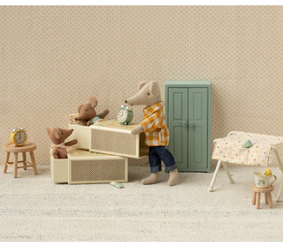 Sleepy wakey baby mouse in matchbox - rose * - Maileg