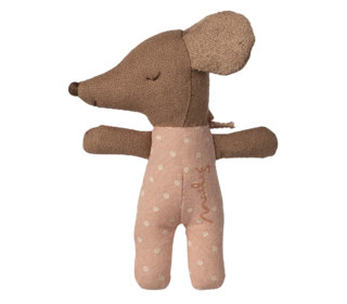 Sleepy wakey baby mouse in matchbox - rose * - Maileg