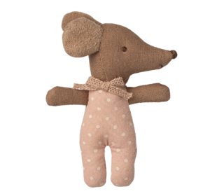 Sleepy wakey baby mouse in matchbox - rose * - Maileg