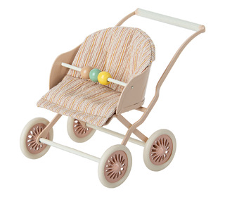Stroller, baby mouse - rose - Maileg