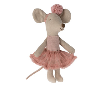 Ballerina Mouse, Little sister - rose - Maileg