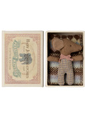 Sleepy wakey baby mouse in matchbox - rose