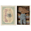 Sleepy wakey baby mouse in matchbox - blue - Maileg