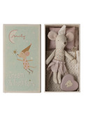 Tooth fairy mouse, little sister in matchbox