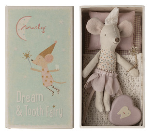 Tooth fairy mouse, little sister in matchbox - Maileg