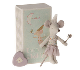 Tooth fairy mouse, little sister in matchbox - Maileg