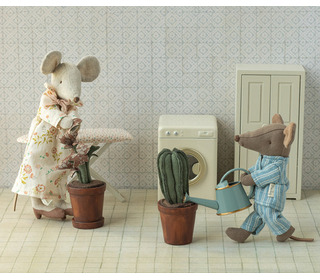 Watering can, mouse - light blue - Maileg