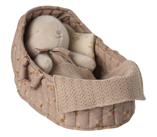 Carry cot, large - rose - Maileg