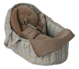 Carry cot, large - blue - Maileg