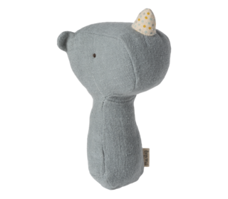 Lullaby friends, Rhino rattle - dusty blue - Maileg