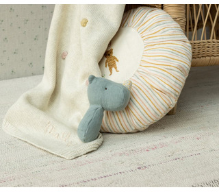 Lullaby friends, Rhino rattle - dusty blue - Maileg