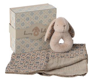 Bunny rattle set - powder - Maileg