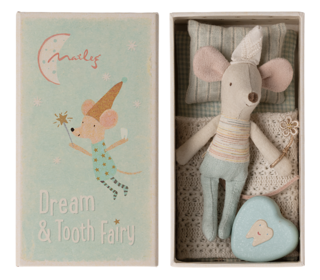 Tooth fairy mouse, little brother in matchbox - Maileg