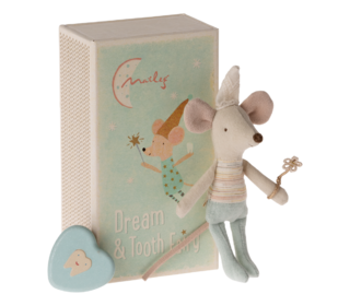 Tooth fairy mouse, little brother in matchbox - Maileg