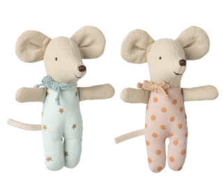 Twins, baby mice in matchbox - Maileg