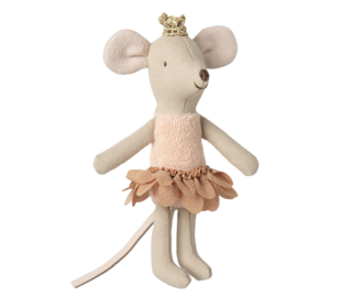 Princess mouse, little sister in matchbox - coral - Maileg