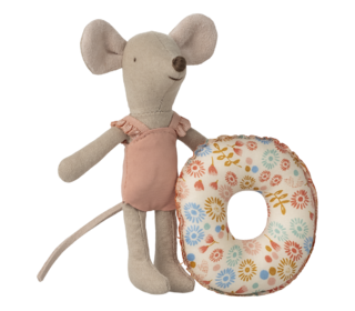 Beach mouse with float, little sister - flower - Maileg