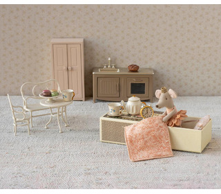 Café set mouse, small - off white - Maileg