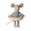 Beach mouse with float, little sister - red dots - Maileg