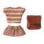 Clothes and bag, big sister mouse - coral - Maileg
