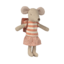 Clothes and bag, big sister mouse - coral - Maileg