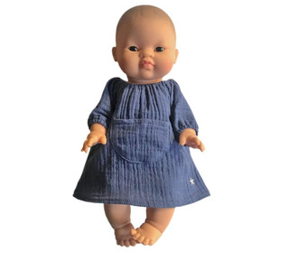 Robe Jeanne en coton double gaze - ecru - Minikane