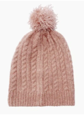 Bonnet en tricot Barry - rose thé