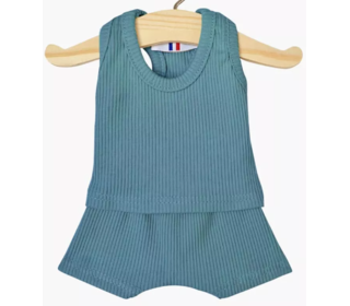 Les P’tits Basiques – Dessous garçon Marcel - paon - Minikane