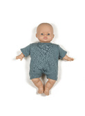 Collection Babies - body shorty en coton pointillé - paon
