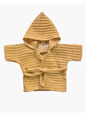 Collection Babies - peignoir en nid d'abeille - moutarde