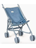 Poussette poupée - Jean bleu clair sur chassis bleu intégral